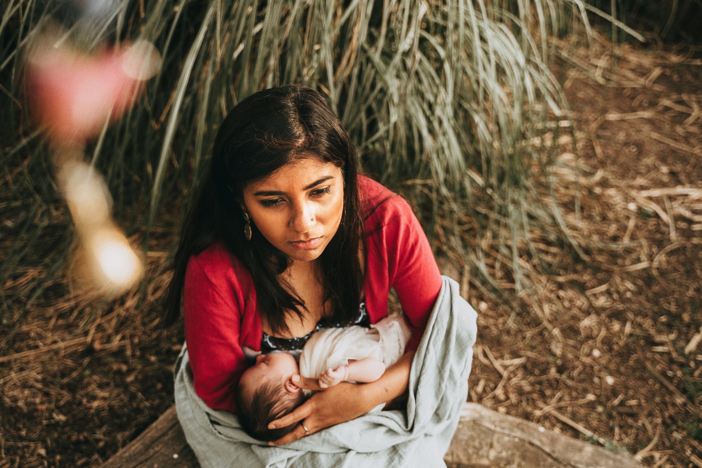 Amaya breastfeeding in warm shade